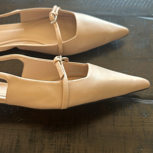 Zara Beige Pointed Flats - Picture 8 of 16